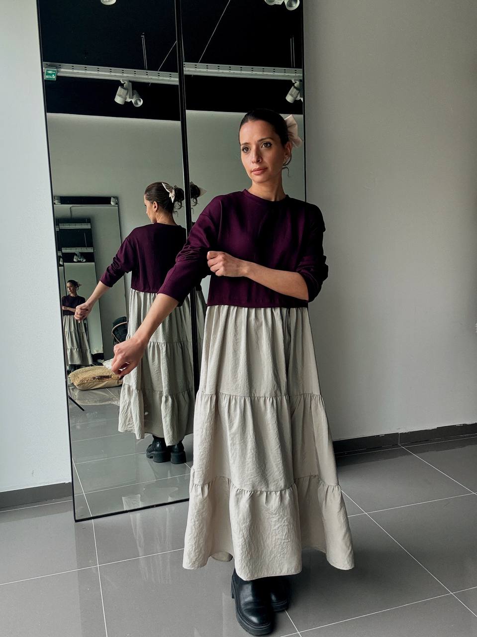 Robe Longue Bicolore – Style Décontracté & Élégant - Fenomen Paris