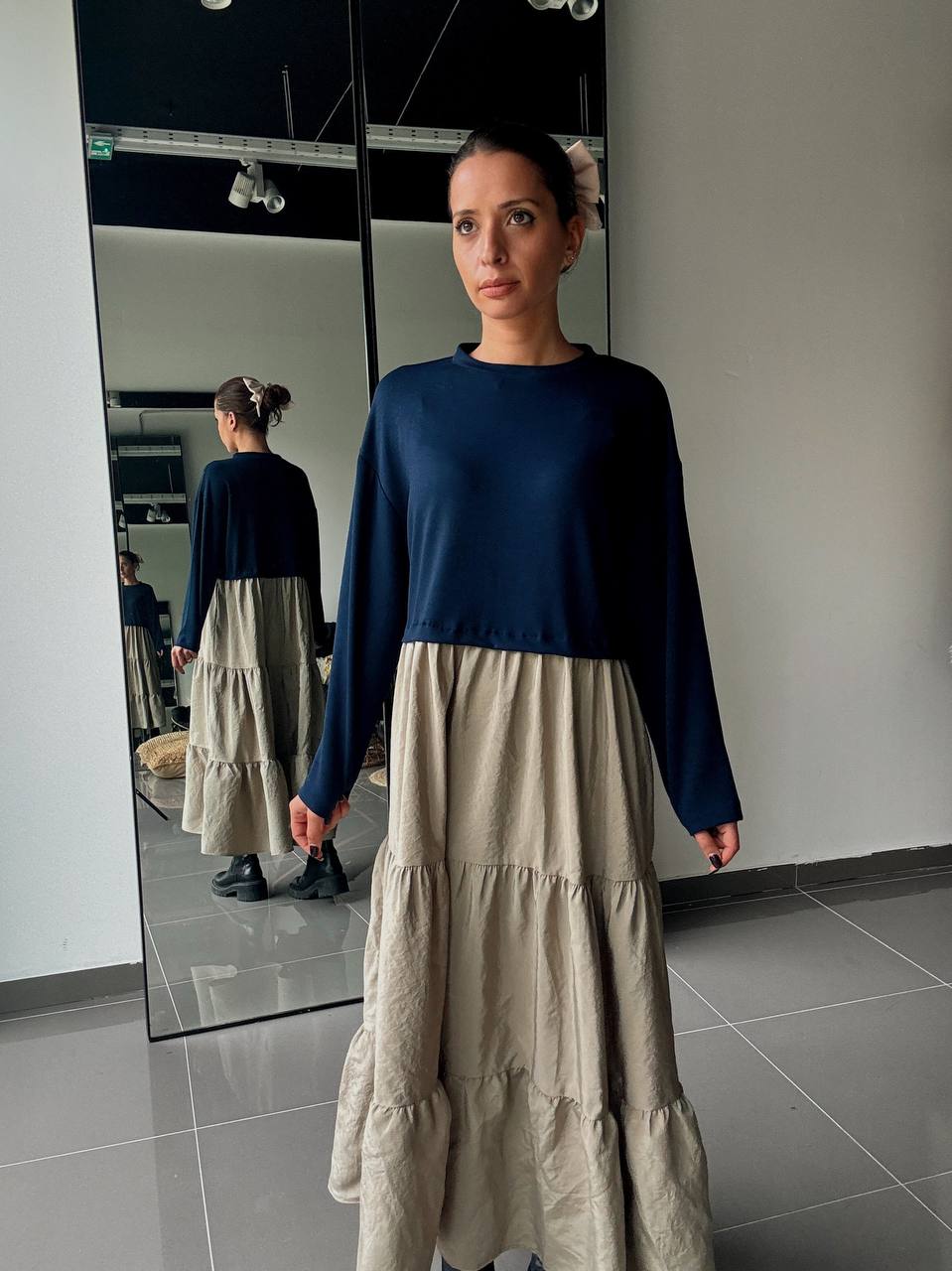 Robe Longue Bicolore – Style Décontracté & Élégant - Fenomen Paris