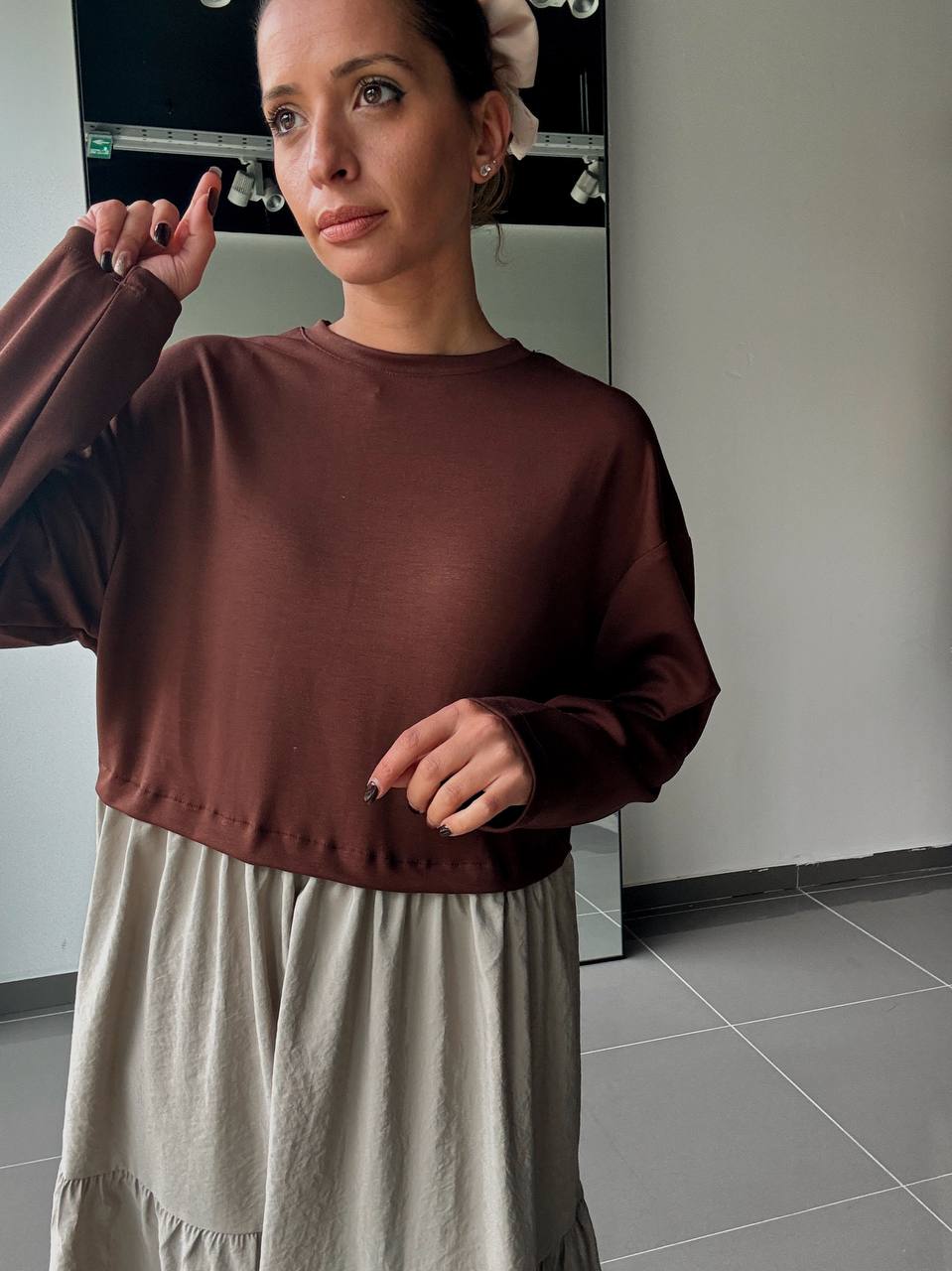 Robe Longue Bicolore – Style Décontracté & Élégant - Fenomen Paris