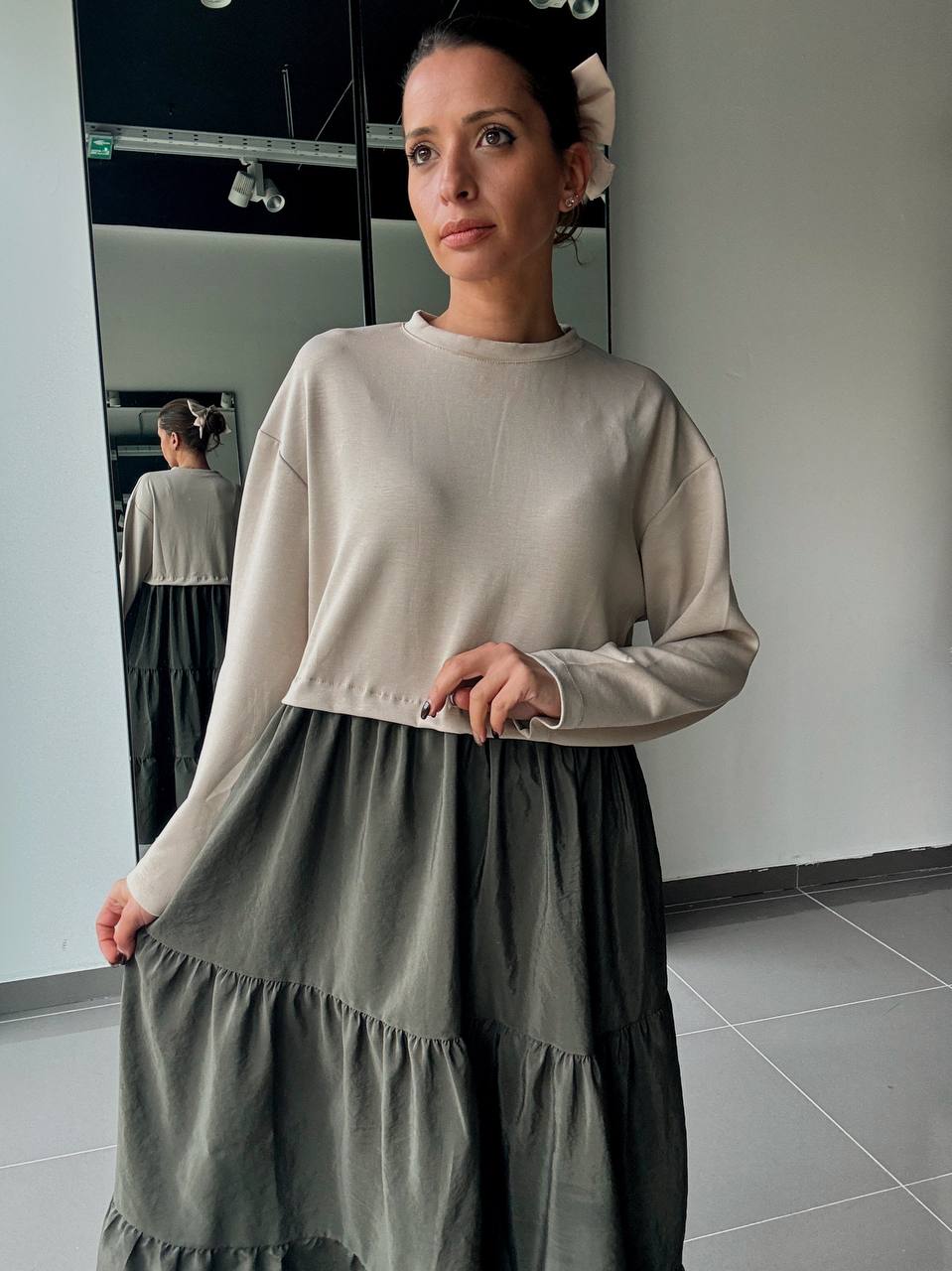 Robe Longue Bicolore – Style Décontracté & Élégant - Fenomen Paris