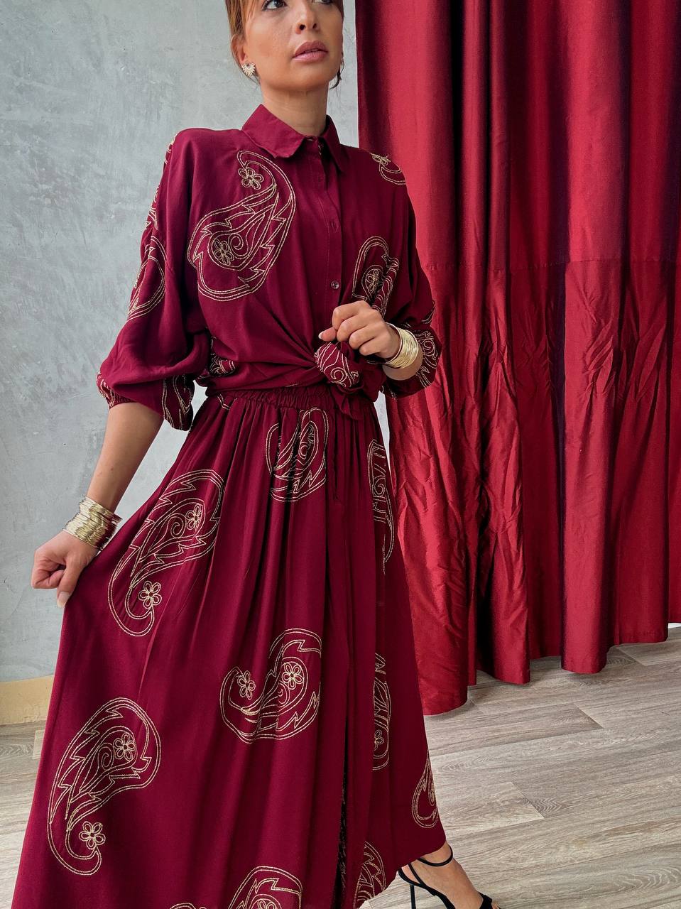 Ensemble Chemise & Jupe Large - 436-TKET-001 - Fenomen Paris