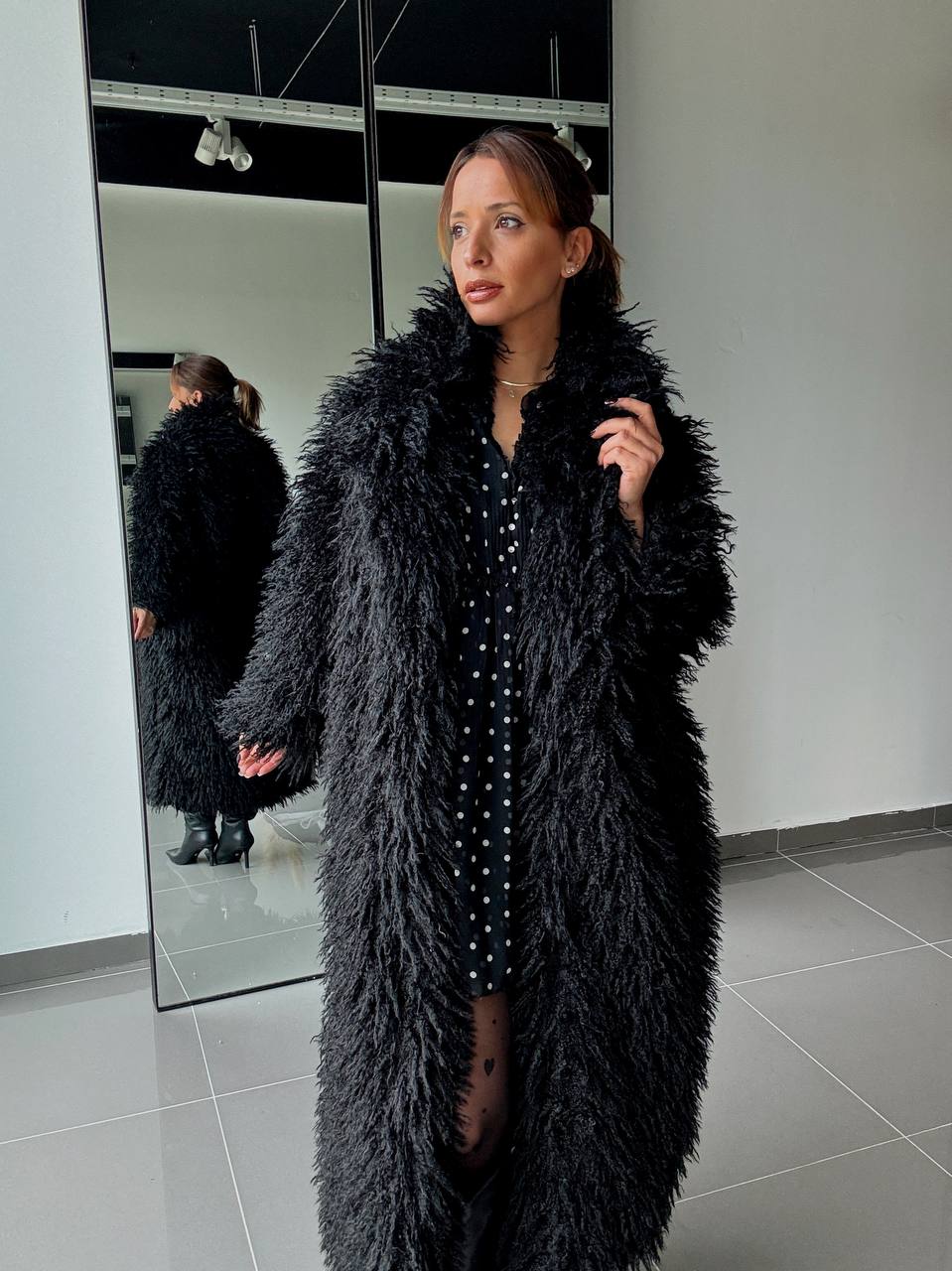Manteau Long Effet Fourrure –  Intense & Volume Oversize - Fenomen Paris