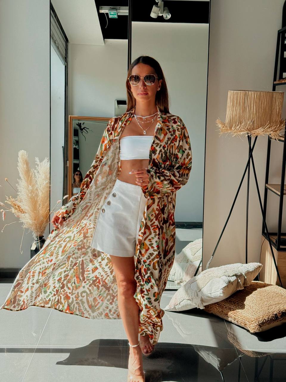 Tunique Chemise Longue – Look Street & Ultra Tendance - ATN001-001-POCHE-VR - Fenomen Paris