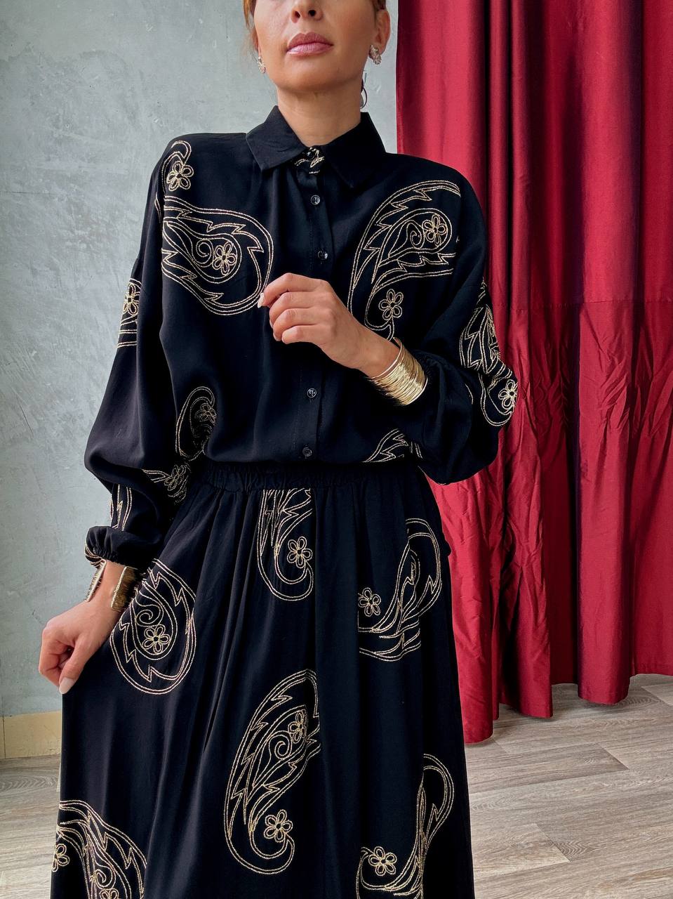 Ensemble Chemise & Jupe Large - 436-TKET-001 - Fenomen Paris