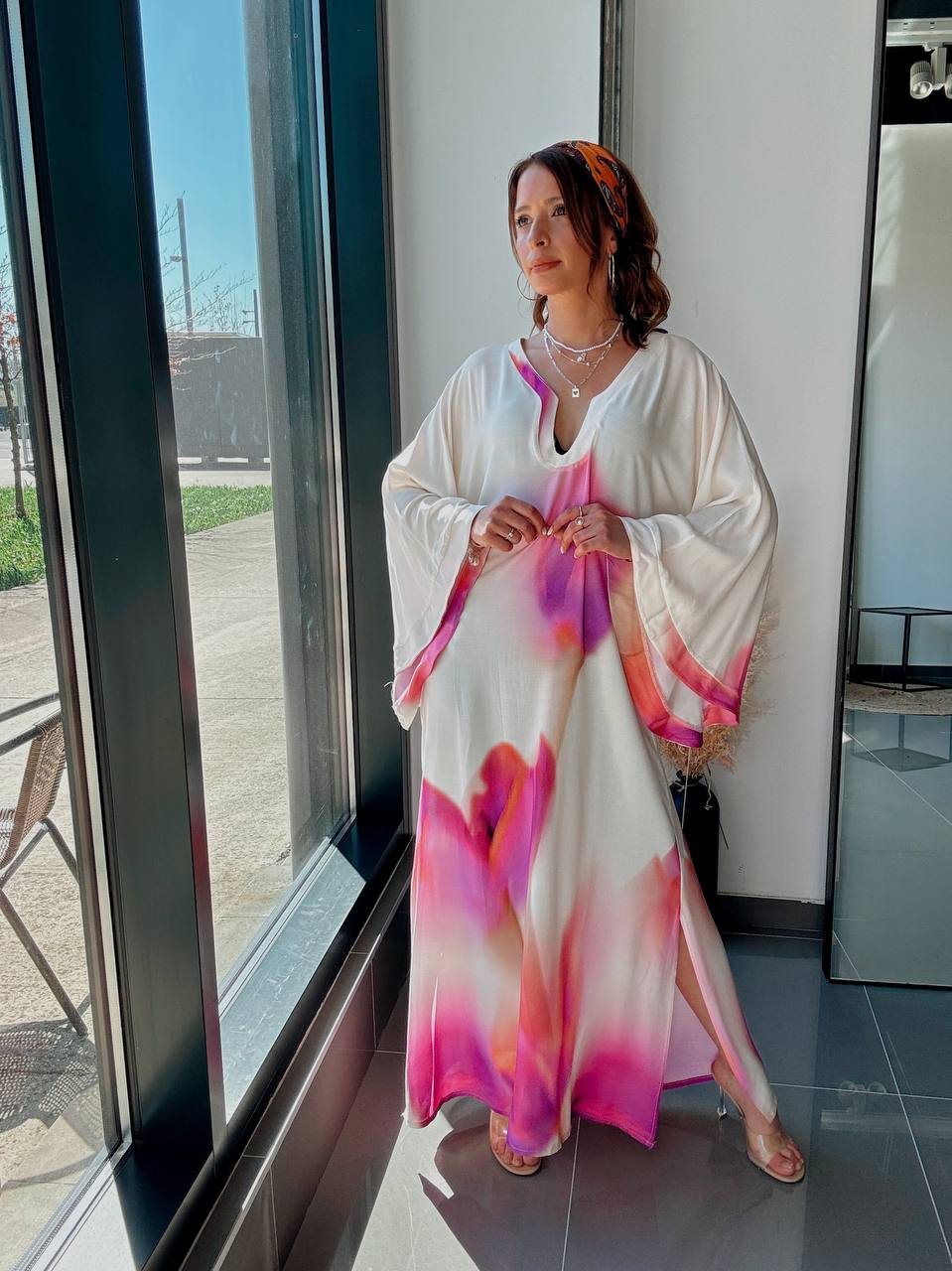 Robe Longue Fluide Imprimée – Esprit Bohème Élégant - Fenomen Paris