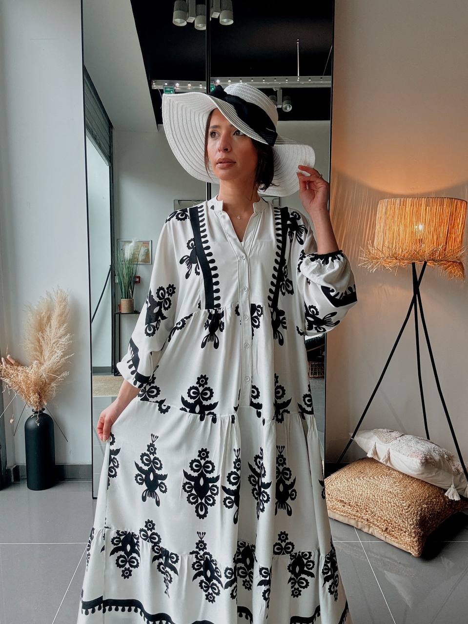Robe Longue Bohème – Imprimé Ethnique Élégant - Fenomen Paris