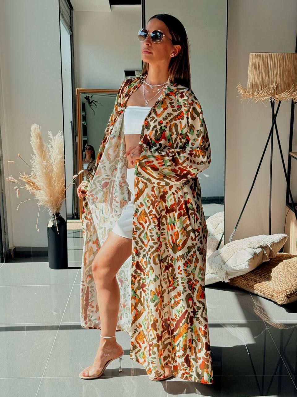 Tunique Chemise Longue – Look Street & Ultra Tendance - ATN001-001-POCHE-VR - Fenomen Paris