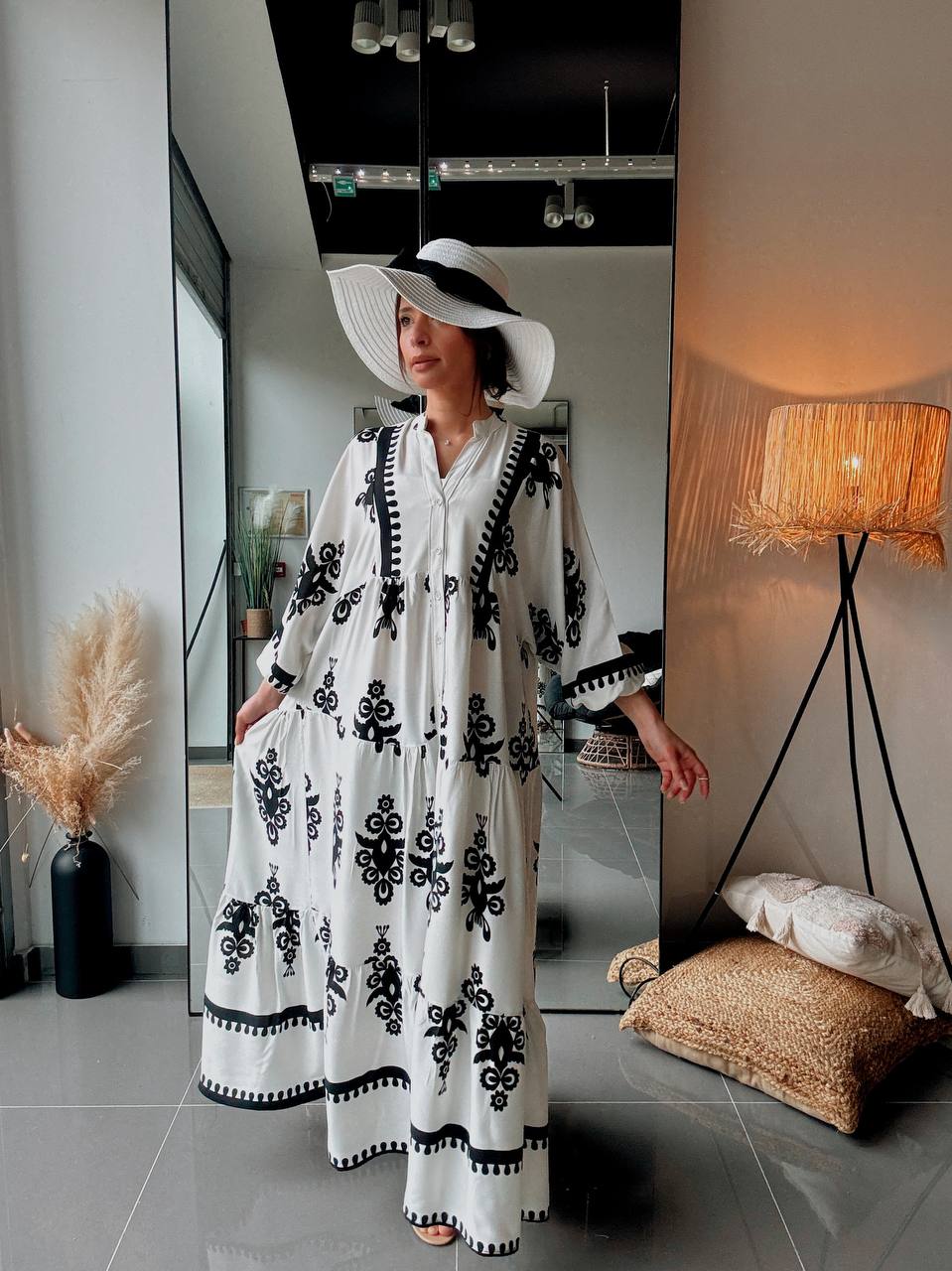 Robe Longue Bohème – Imprimé Ethnique Élégant - Fenomen Paris