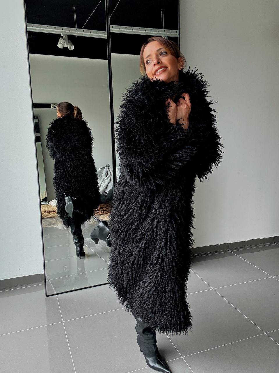 Manteau Long Effet Fourrure –  Intense & Volume Oversize - Fenomen Paris