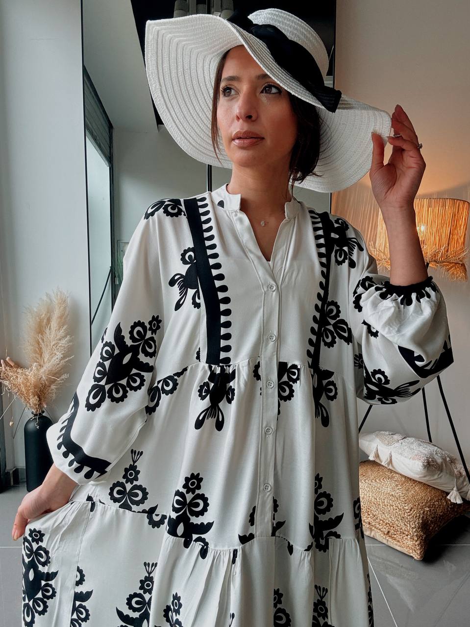Robe Longue Bohème – Imprimé Ethnique Élégant - Fenomen Paris