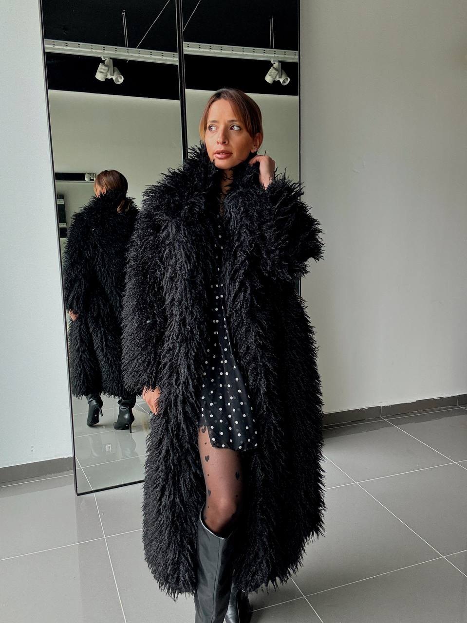 Manteau Long Effet Fourrure –  Intense & Volume Oversize - Fenomen Paris