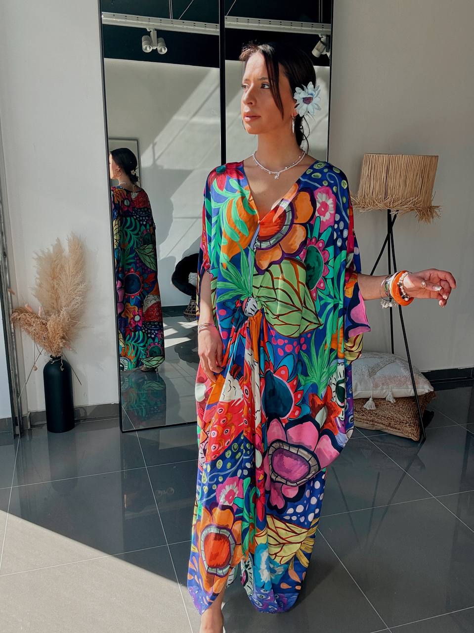 Robe longue imprimée – Multicolore - Fenomen Paris