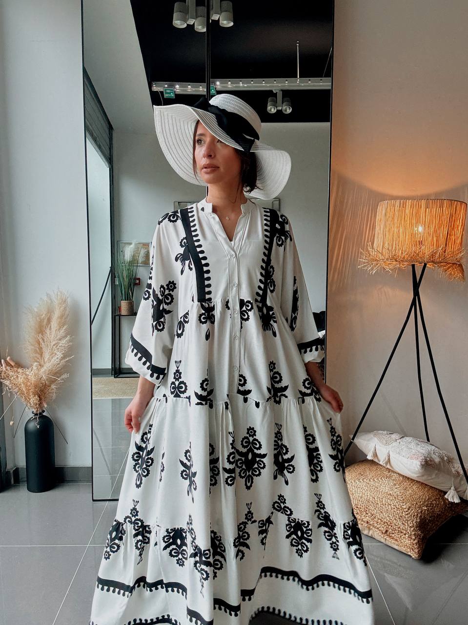 Robe Longue Bohème – Imprimé Ethnique Élégant - Fenomen Paris