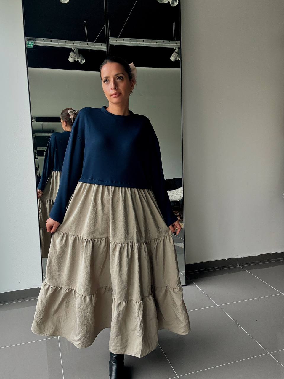 Robe Longue Bicolore – Style Décontracté & Élégant - Fenomen Paris