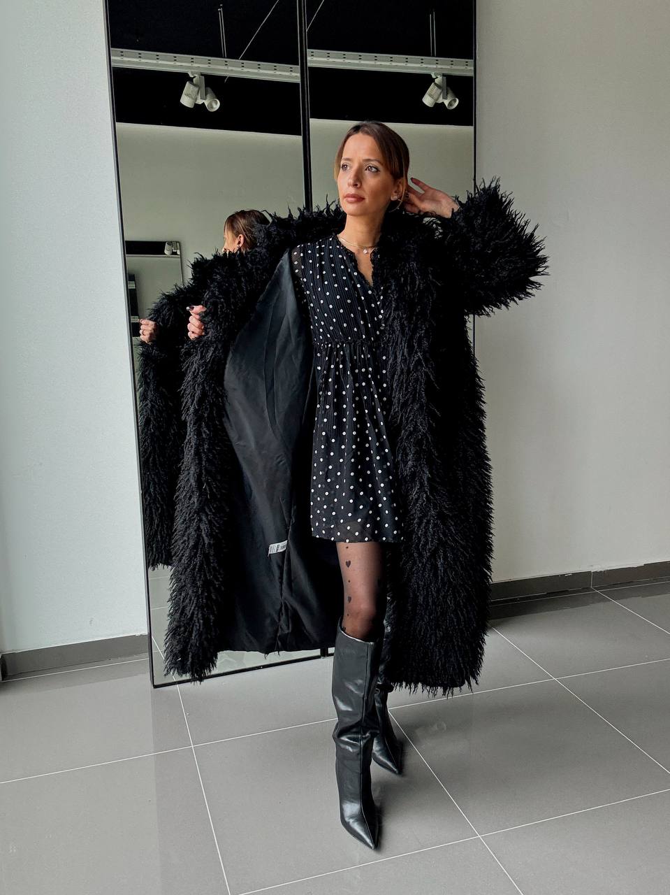 Manteau Long Effet Fourrure –  Intense & Volume Oversize - Fenomen Paris
