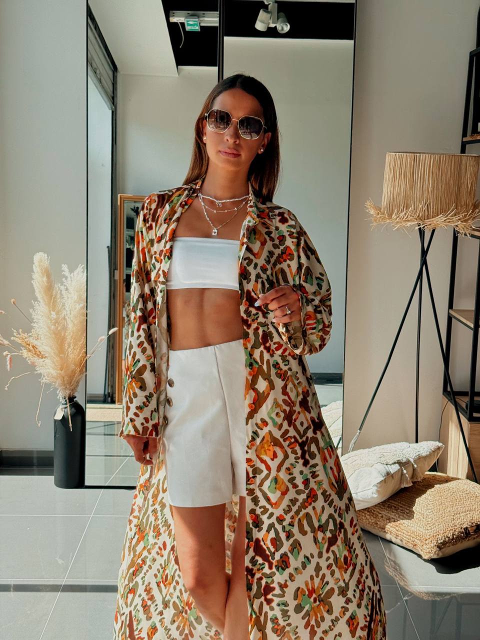 Tunique Chemise Longue – Look Street & Ultra Tendance - ATN001-001-POCHE-VR - Fenomen Paris