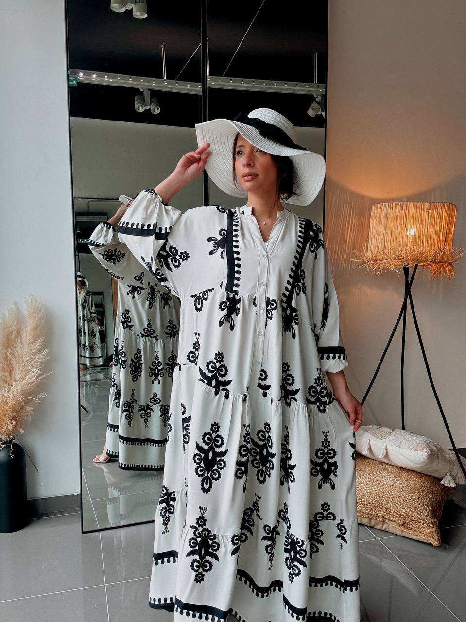 Robe Longue Bohème – Imprimé Ethnique Élégant - Fenomen Paris