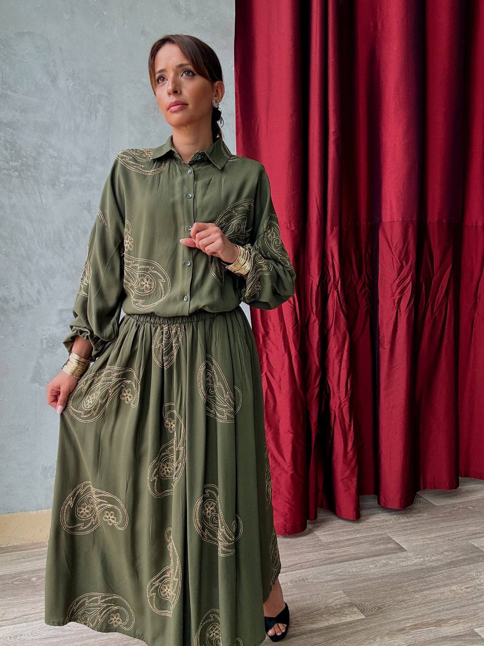 Ensemble Chemise & Jupe Large - 436-TKET-001 - Fenomen Paris