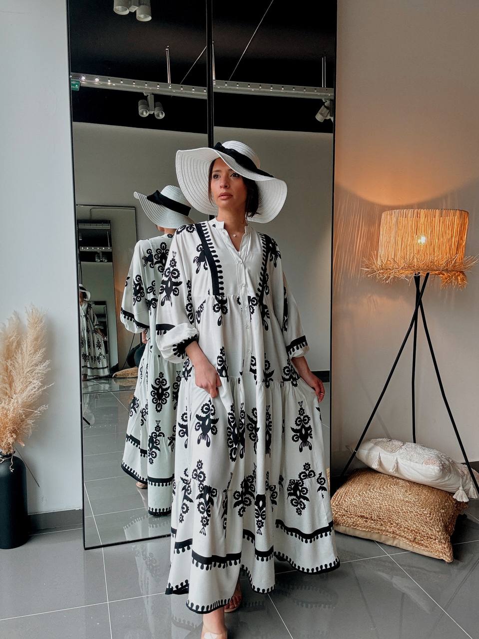 Robe Longue Bohème – Imprimé Ethnique Élégant - Fenomen Paris