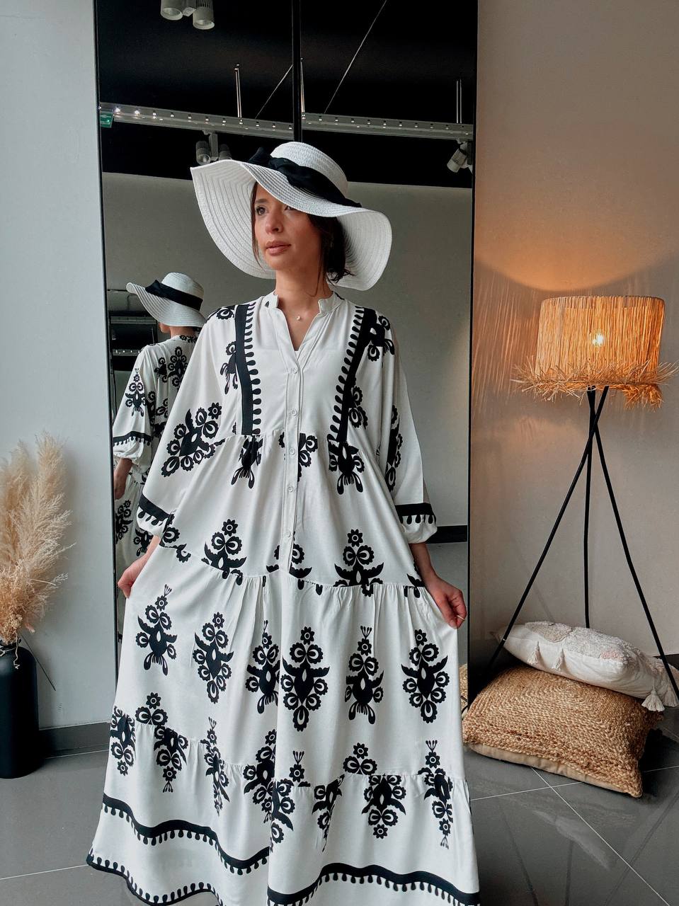 Robe Longue Bohème – Imprimé Ethnique Élégant - Fenomen Paris